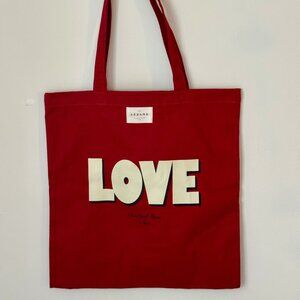 SEZANE red cotton LOVE Tote